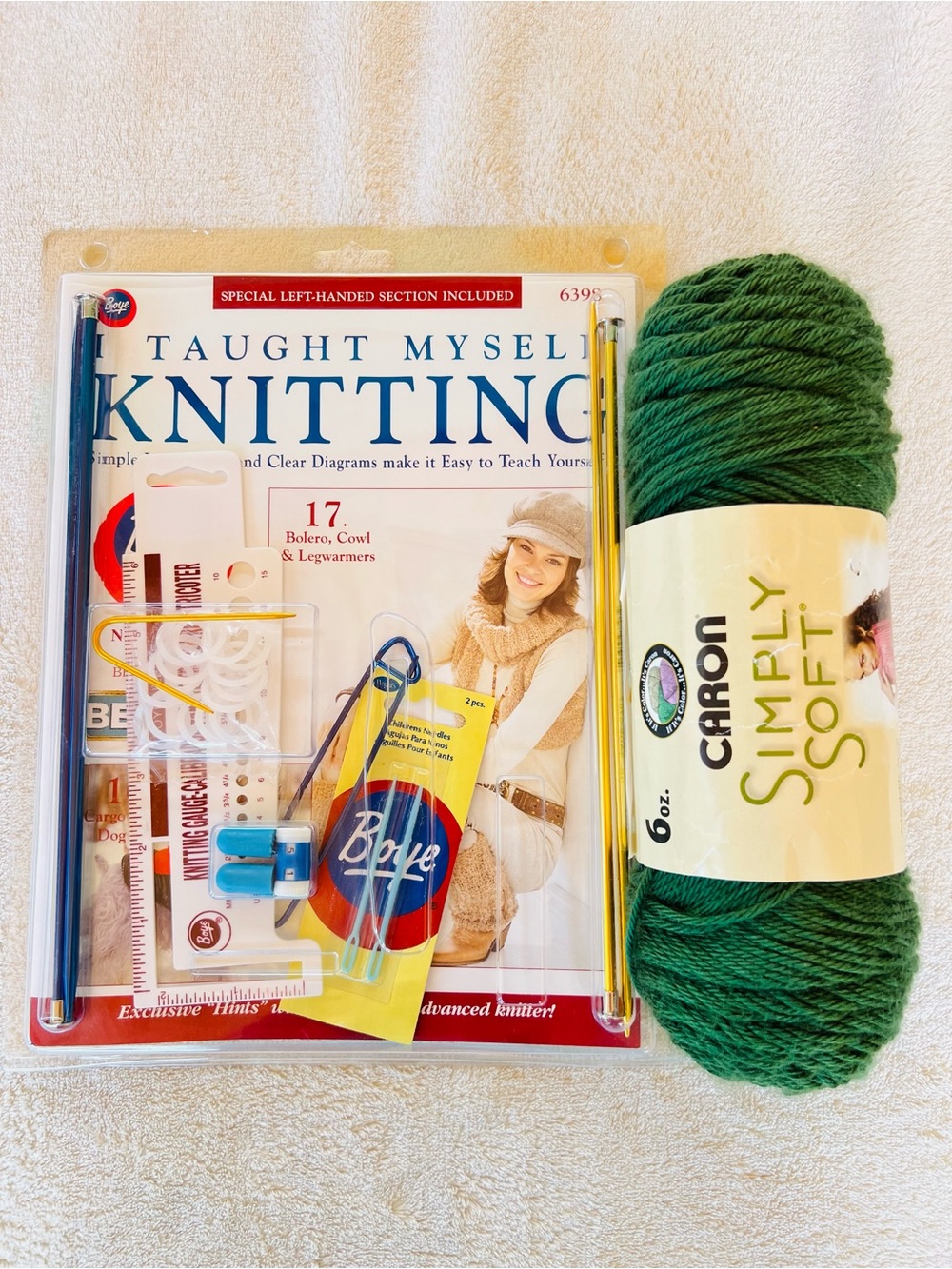 BOYE I TAUGHT MYSELF KNITTING KIT NWT